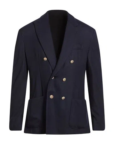Eleventy Man Blazer Blue Size 44 Wool