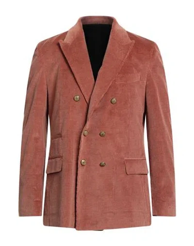 Eleventy Man Blazer Camel Size 38 Cotton, Cashmere, Elastane In Brown