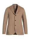 Eleventy Men's Unobstructed Jersey Wool Jacket In Dark Camel In Beige