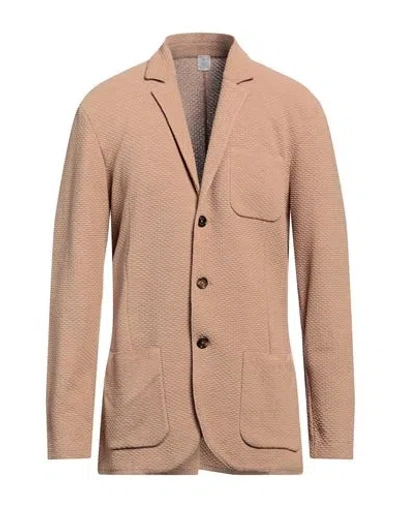 Eleventy Man Blazer Camel Size L Cotton In Beige