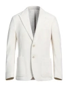 Eleventy Man Blazer Cream Size 38 Cotton, Polyester In White