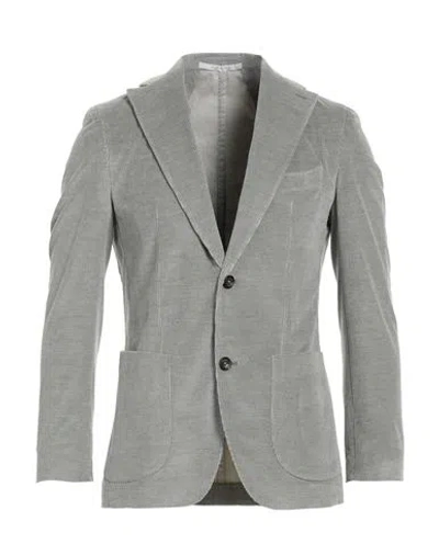 Eleventy Man Blazer Grey Size 36 Cotton, Cashmere, Elastane In Gray
