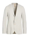 Eleventy Man Blazer Grey Size 40 Polyester, Cotton, Polyamide, Elastane In Gray
