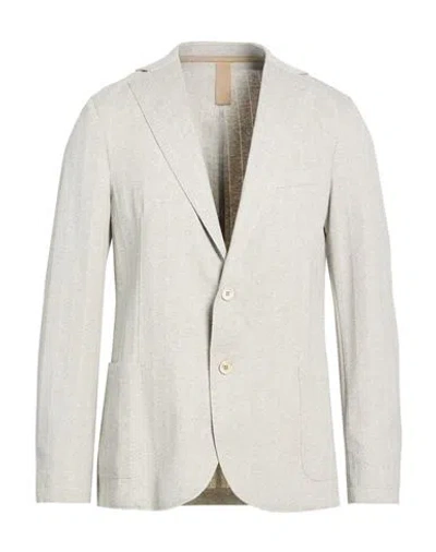 Eleventy Man Blazer Grey Size 40 Polyester, Cotton, Polyamide, Elastane In Gray