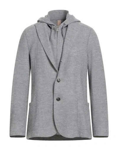 Eleventy Man Blazer Grey Size 44 Wool, Polyester, Polyurethane