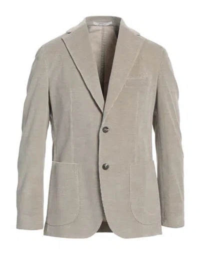 Eleventy Man Blazer Light Grey Size 40 Cotton, Wool, Elastane