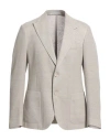 Eleventy Man Blazer Light Grey Size 40 Linen, Polyester