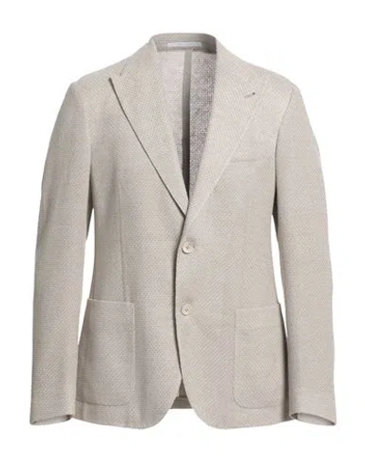 Eleventy Man Blazer Light Grey Size 40 Linen, Polyester