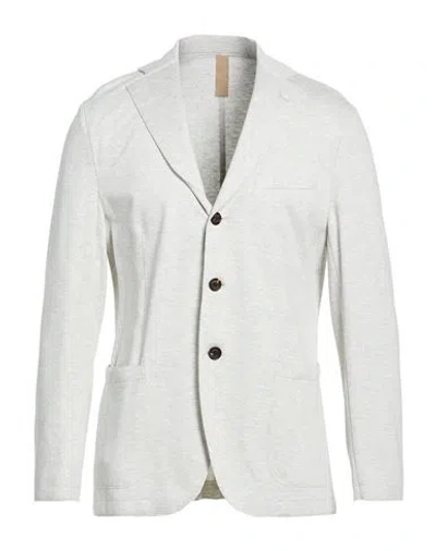 Eleventy Man Blazer Light Grey Size 40 Viscose, Polyester, Polyamide, Elastane In Gray