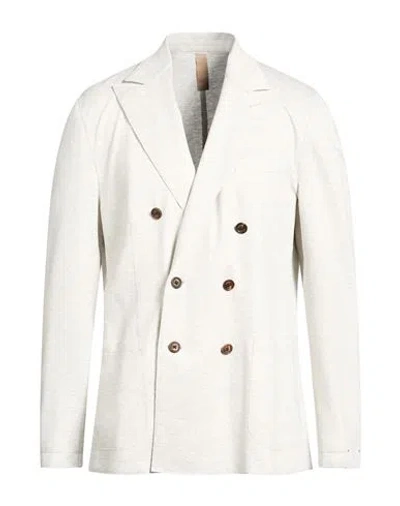 Eleventy Man Blazer Light Grey Size 42 Viscose, Polyester, Polyamide, Elastane In Gray