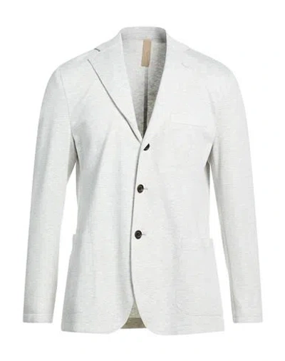 Eleventy Man Blazer Light Grey Size 46 Viscose, Polyester, Polyamide, Elastane In Gray
