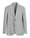 Eleventy Man Blazer Light Grey Size 48 Linen, Wool In Gray