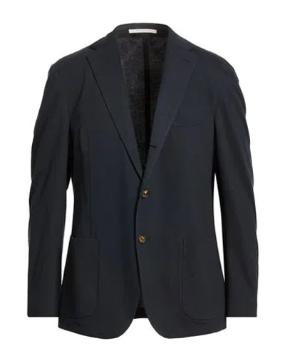 Eleventy Man Blazer Midnight Blue Size 44 Cotton