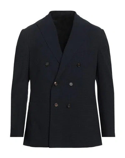 Eleventy Man Blazer Midnight Blue Size 44 Polyester