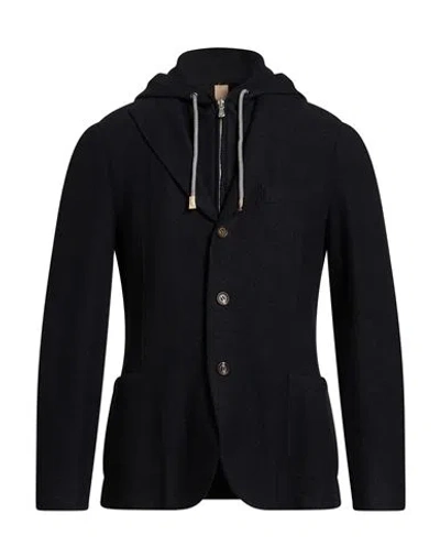 Eleventy Man Blazer Midnight Blue Size 44 Wool In Black