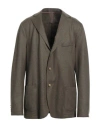 Eleventy Man Blazer Military Green Size 48 Wool, Polyamide