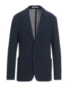 Eleventy Man Blazer Navy Size 44 Cotton, Polyester In Blue
