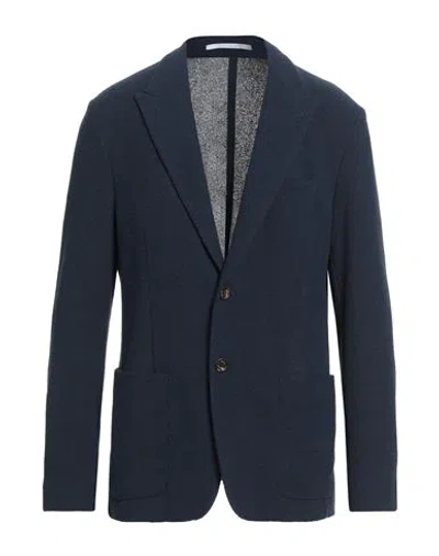 Eleventy Man Blazer Navy Size 44 Cotton, Polyester In Blue