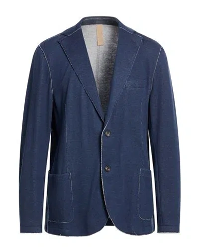 Eleventy Raw Trim Cashmere-blend Jacket In Blue