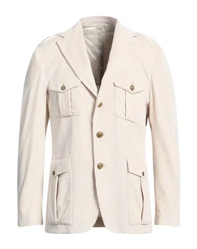 Eleventy Man Blazer Off White Size 44 Cotton, Cashmere, Elastane