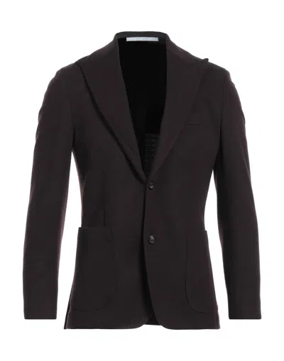 Eleventy Suit Jackets In Purple