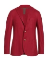 Eleventy Man Blazer Red Size 40 Wool, Polyamide