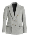 Eleventy Man Blazer Sage Green Size 46 Cotton, Cashmere, Elastane