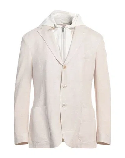 Eleventy Man Blazer Sand Size 44 Linen, Cotton, Wool, Polyamide In Beige