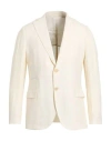 Eleventy Man Blazer White Size 40 Linen, Wool, Silk In White