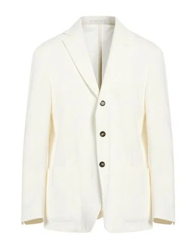 Eleventy Man Blazer White Size 46 Cotton, Polyamide, Elastane