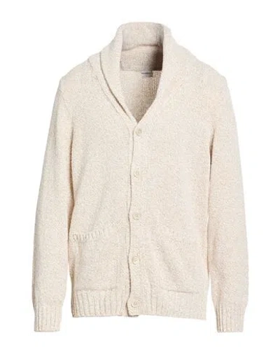 Eleventy Man Cardigan Beige Size Xxl Cotton, Polyester In White