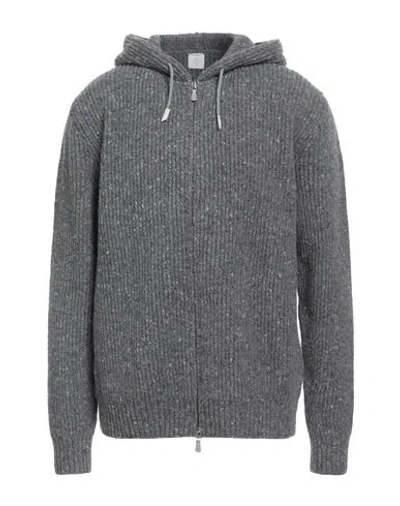 Eleventy Man Cardigan Charcoal Size 3xl Wool, Cashmere, Elastane, Polyester, Polyurethane In Gray
