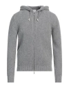 Eleventy Man Cardigan Grey Size 3xl Wool, Cashmere, Elastane, Polyester, Polyurethane