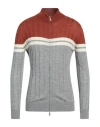 Eleventy Man Cardigan Light Grey Size S Wool, Silk