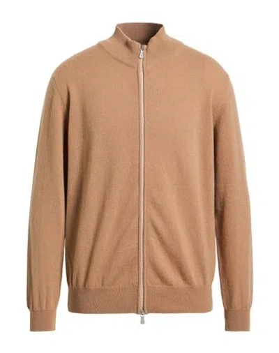 Eleventy Man Cardigan Sand Size L Cashmere In Neutral