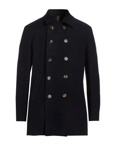 Eleventy Man Coat Midnight Blue Size 46 Wool