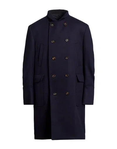 Eleventy Man Coat Midnight Blue Size 46 Wool, Cashmere