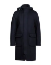 Eleventy Man Coat Midnight Blue Size 46 Wool, Polyamide
