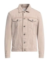 Eleventy Man Denim Outerwear Beige Size Xxl Cotton In Beige