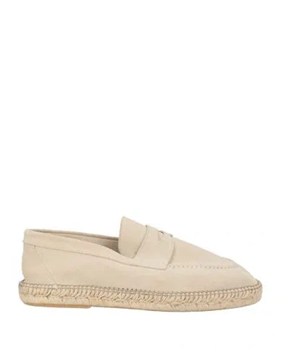 Eleventy Man Espadrilles Beige Size 11 Leather