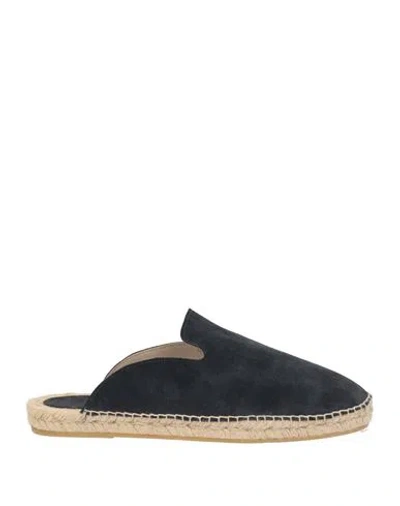 Eleventy Man Espadrilles Black Size 11 Leather