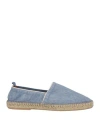 Eleventy Man Espadrilles Blue Size 9 Textile Fibers In Blue