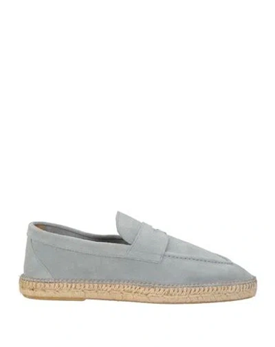 Eleventy Man Espadrilles Grey Size 11 Leather