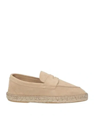 Eleventy Man Espadrilles Sand Size 9 Leather In Nude
