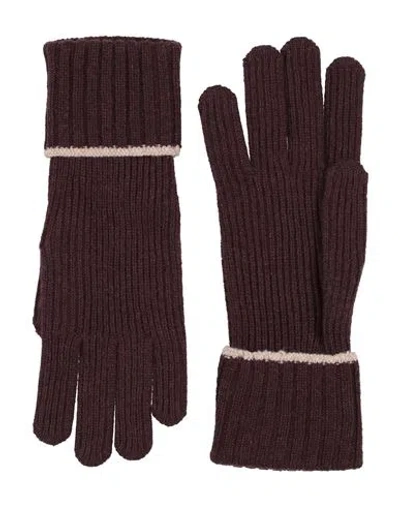 Eleventy Man Gloves Plum Size Onesize Cashmere In Purple
