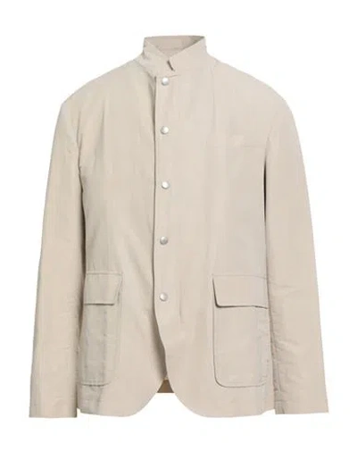 Eleventy Man Jacket Beige Size 44 Linen, Polyamide In Neutral