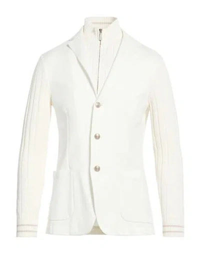 Eleventy Man Jacket Ivory Size L Cotton, Polyester, Wool, Polyamide In White