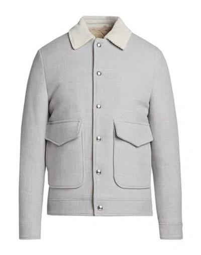 Eleventy Man Jacket Light Grey Size 38 Wool In Gray