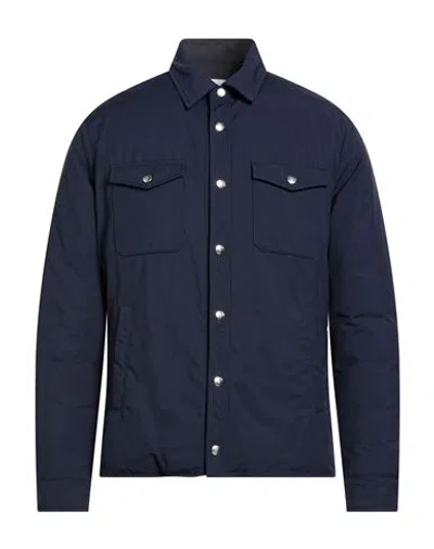 ELEVENTY ELEVENTY MAN JACKET MIDNIGHT BLUE SIZE 40 WOOL, POLYAMIDE