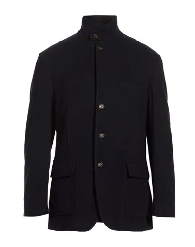 Eleventy Man Jacket Midnight Blue Size 46 Wool